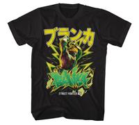 Street Fighter - Blanka Graffiti - American Classici - Solido Nero Adulto Corto