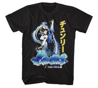 Street Fighter - Chun Li Graffiti - American Classici - Solido Nero Adulto Corto