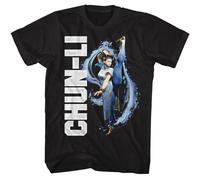 Street Fighter - Chun Li Splatter Kick - American Classici - Solido Nero Adulto