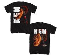 Street Fighter - Ken Carattere - American Classici - Solido Nero Adulto Corto