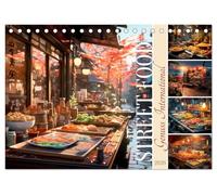 STREET FOOD Genuss International (Tischkalender 2026 DIN A5 quer), CALVENDO Monatskalender: Impressionen rund um die Welt entdecken