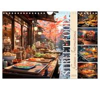 STREET FOOD Genuss International (Wandkalender 2026 DIN A4 quer), CALVENDO Monatskalender: Impressionen rund um die Welt entdecken