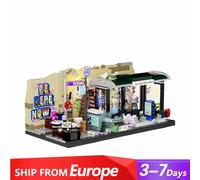 Street Fusion Graffiti Bus Stop Lighting Set di edifici per case, City Street View Modello di edifici modulari Blocchi regalo 514 pezzi