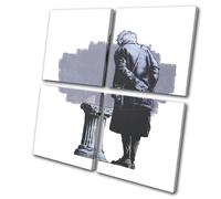 Street Graffiti Museum Banksy Hi Res MULTI TELA parete arte foto stampa
