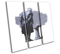 Street Graffiti Museum Banksy Hi Res TREBLE TELA parete arte foto stampa