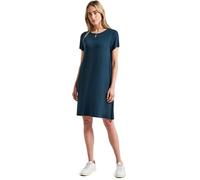 Street One 1408929 Abito T-Shirt in Tinta Unita, Blu Marea, 40 Donna