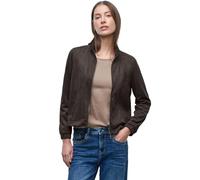 Street One 2116810 Giacca Corta in Velluto, Marrone arrosto Profondo, 48 Donna