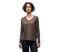 Street One 3015725 Maglione Accogliente con Scollo a V, Nomad Brown Mel, 46 Donna