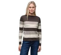 Street One 3016870 Maglione a Righe, Nomad Brown Mel, 48 Donna