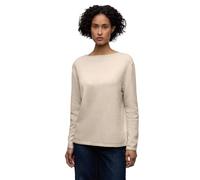 Street One 3017157 Maglione con Orlo Arrotolato, Tusk Cream Mel, 46 Donna