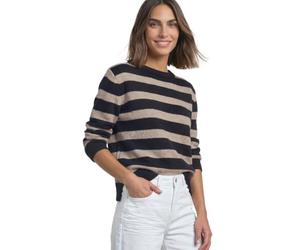 Street One 3017843 Maglione con Scollo a Barca e Righe Donna