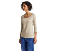 Street One 3116816 Maglietta Basic con Maniche a 3/4, in Cotone Beige, 50 Donna