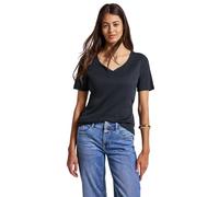 Street One 3227205 Maglietta con Scollo a Cuore, Blu Acqua Profonda, 46 Donna