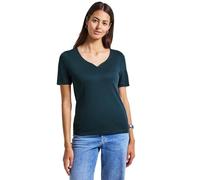 Street One 3227205 Maglietta con Scollo a Cuore, Tide Blue, 50 Donna