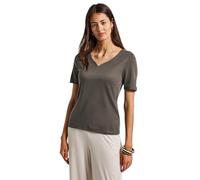 Street One 3227205 T-Shirt con Scollo a Cuore, Marrone Nomade, 42 Donna