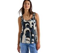 Street One 3227245 Top Effetto Seta con Nodo, Tide Blue, 40 Donna