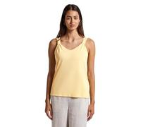 Street One 3227285 Top Effetto Seta con Nodo, Buttercream Yellow, 52 Donna