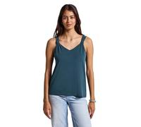 Street One 3227285 Top Effetto Seta con Nodo, Tide Blue, 48 Donna