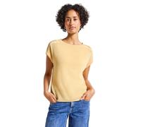 Street One 3227291 T-Shirt in Tessuto a Maglia, Giallo Crema al Burro, 40 Donna