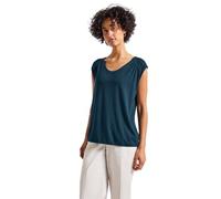 Street One 3227745 Camicia in Jersey con Orlo Elastico, Blu Marea, 40 Donna