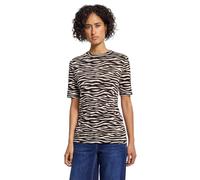 Street One 3227868 Maglietta con Stampa zebrata, Marrone Scuro, 46 Donna