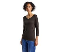 Street One 3227964 Camicia Basic con Dettaglio Bottoni, Marrone arrosto Profondo, 46 Donna