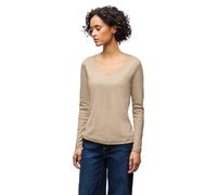 Street One 3228039 Maglietta con Scollo a Cuore, Beige Sanded, 46 Donna