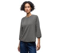 Street One 3228656 Camicia Jacquard Fantasia, Nero, 40 Donna