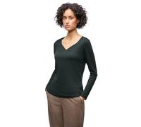 Street One 3229435 Maglietta con Scollo a Cuore, Evernight Green, 48 Donna