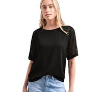 Street One 3230761 Camicia 2 in 1 a Rete con Scollo a Barchetta (Confezione da 1), Nera, Taglia 42