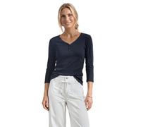 Street One 3230975 - Camicia da Donna a Maniche a 3/4 con Bottoni, Confezione da 1 Pezzo, Blu Scuro, 46