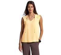 Street One 3411862 Top con Volant, Giallo Crema al Burro, 46 Donna