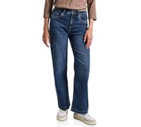 Street One 3715695 Jeans a Gamba Larga, Mid Blue Soft Washed, 26W x 30L Donna