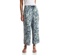 Street One 3716097 Pantaloni con Motivo a Gamba Larga, Arona Blue, 36W x 26L Donna