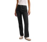 Street One 3716435 Jeans Bootcut, Black Clean Washed, 33W x 32L Donna
