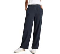 Street One 3716530 Wide Leg Crinkle Pantaloni, Blu Acqua Profonda, 42W x 30L Donna