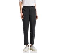 Street One 3716894 Chino a Quadretti con Nastro Adesivo, Nero, 40W x 28L Donna