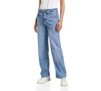Street One 3716899 Jeans a Gamba Larga, Light Blue Washed, 29W x 30L Donna