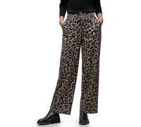 Street One 3717025 Pantaloni Leo a Gamba Larga, Marrone di Seta, 42W x 30L Donna
