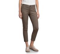 Street One 7/8 Slim Leg Pantaloni in Raso Cold Brew Brown 38