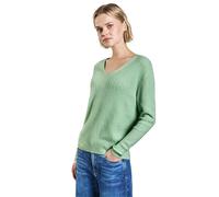 Street One A303041 Morbido Maglione con Scollo a V, Verde Latte, 40 Donna