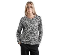 Street One A303053 QR-Felpa Girocollo AOP, Echo Grey Mel, 42 Donna