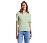 Street One A317666 T Shirt Tinta Unita, Verde Giada Morbida, 48 Donna