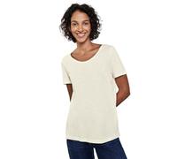 Street One A322897 Maglietta Basic in Tinta Unita, Bianco Sporco, 44 Donna