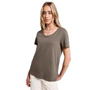 Street One A322897 Maglietta Basic in Tinta Unita, Dark Tumbled Beige, 40 Donna