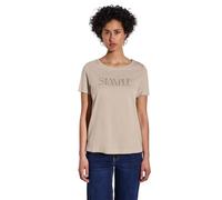 STREET ONE Maglietta 'SIMPLE' beige / argento, Taglia XS-S