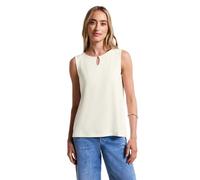 Street One A323041 Top in Jersey con Cut-out, Bianco Sporco, 50 Donna