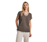 Street One A323555 Maglia con Nastri, Dark Tumbled Beige, 44 Donna