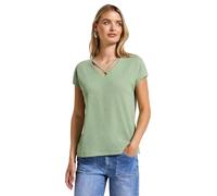 Street One A323555 Maglia con Nastri, Verde Giada Morbida, 42 Donna