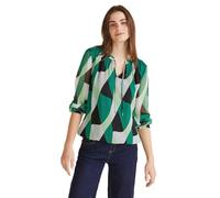 Street One A344445 Camicetta in Chiffon Stampata, Fresh Spring Green, 46 Women's